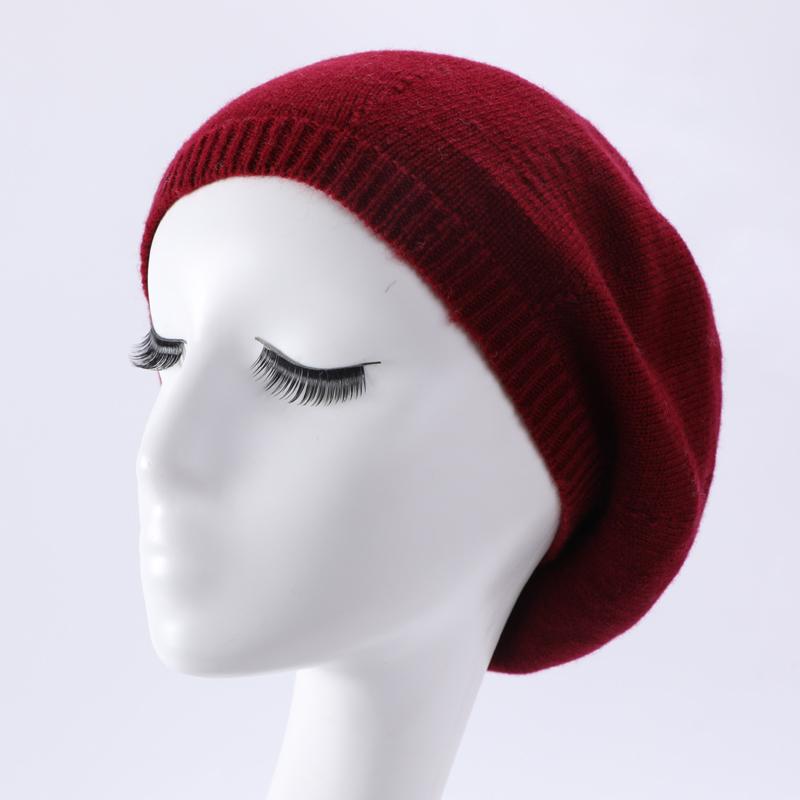 

2021 Autumn and winter cashmere hats for men and women double-layer thickened warm Korean version of wild wool knit hat, Black