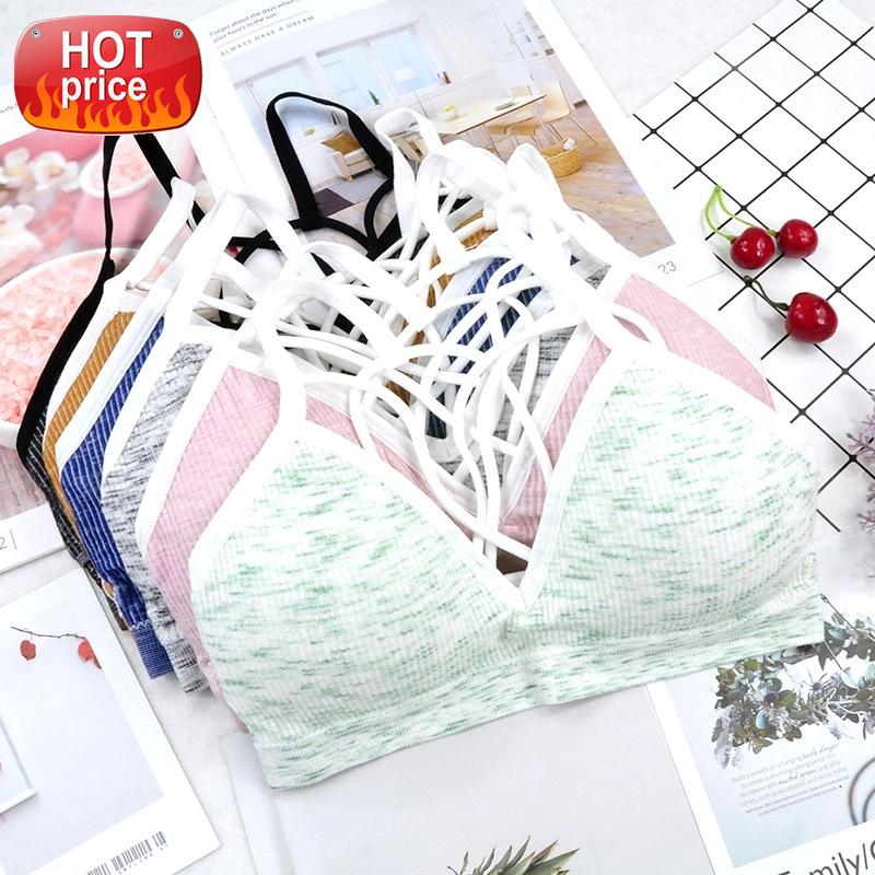 

Sports Top Bra Yoga Running Gym Fitness Sports Bra Top Active Cotton Wear For Women Yoga Wear Wire Free Stretch Tops #SU2W, White