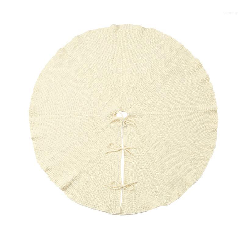 

48inch Rustic Gift Hotel Shopping Mall Traditional Knitted Soft Floor Mat Christmas Tree Skirt Holiday Decoration Indoor Outdoor1