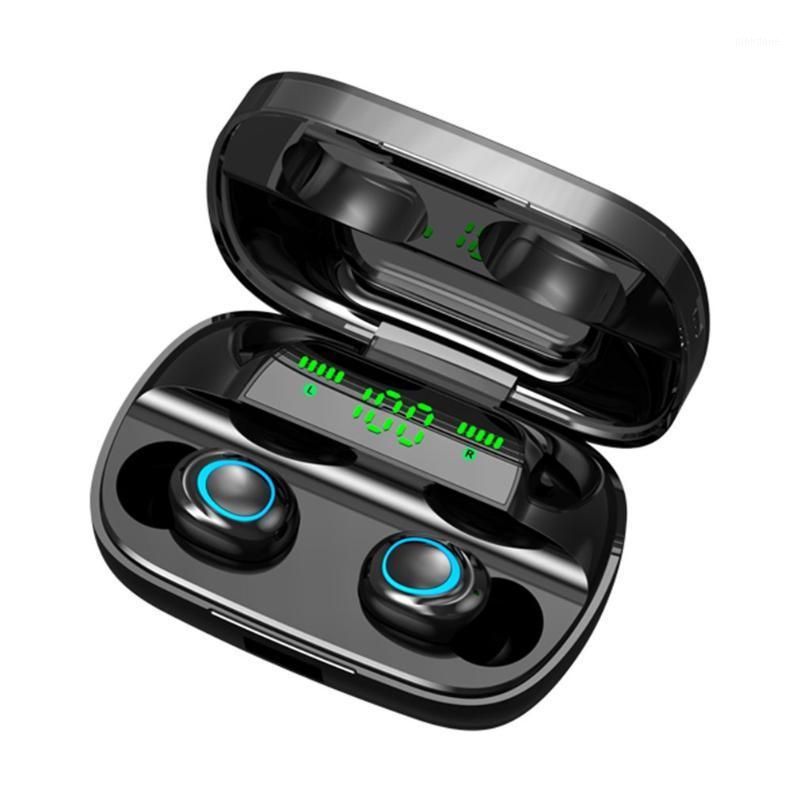 

1Pair S11 Wireless Earphone Sport In-ear Headset Stereo Handsfree Noise Cancelling Earphones Charging Box1, Black