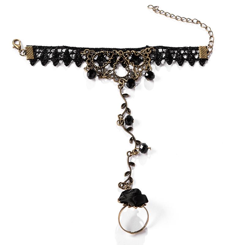 

Link, Chain MISANANRYNE Retro Fashion Bracelet Crystal Flower Vine Lace Temperament Women Jewelry Arrivel
