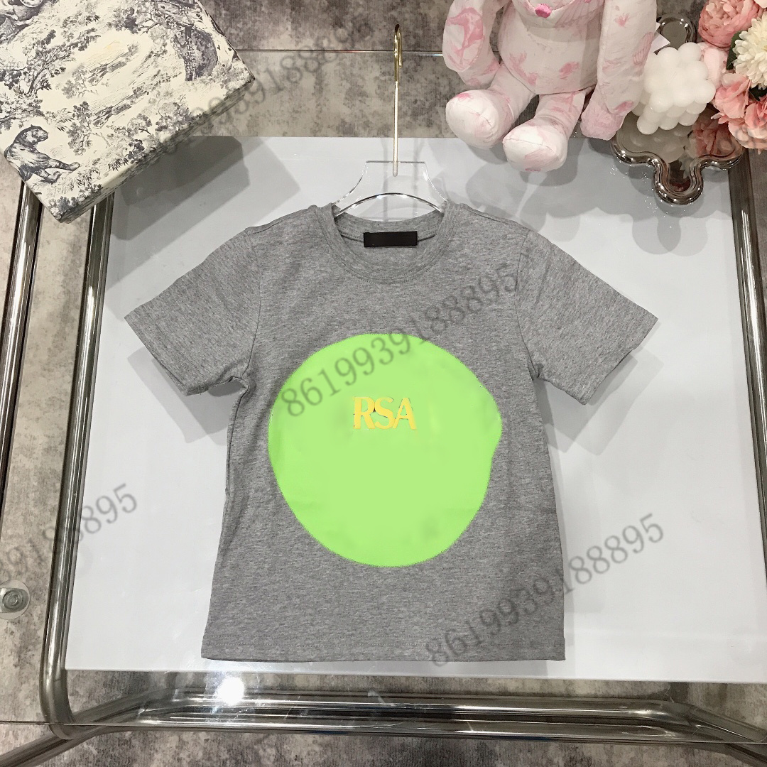 

22ss kids high-end gray t-shirts designer tees Custom dyeing high pressure printing and dyeing three-dimensional foam classic t shirts Advanced Ice Porcelain Cotton, 01