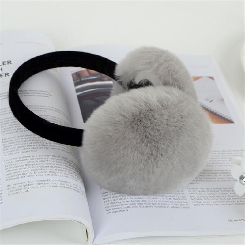 

2020 Winter Women Warm Fur Earmuffs Fashion Design Ear Warmers High Quality Real Rex Fur Ear Muffs Girl's winter headphones, Brown