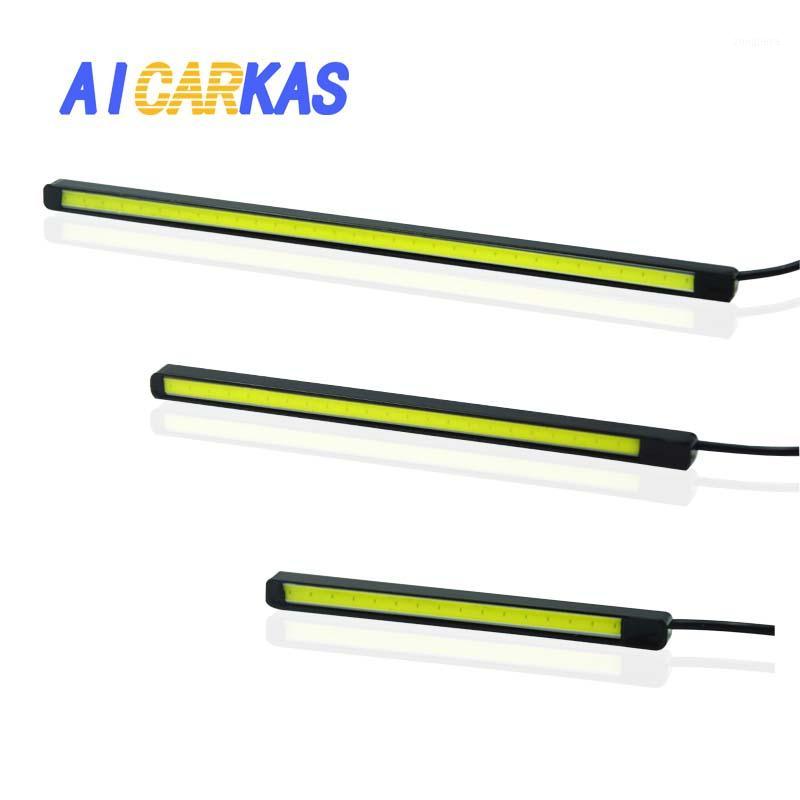 

AICARKAS Automotive DRL Fog Strip Daytime Running Lamp COB White Ultra Slim LED Parking Fog Bar Waterproo 12V 10cm 15cm 20cm1, As pic