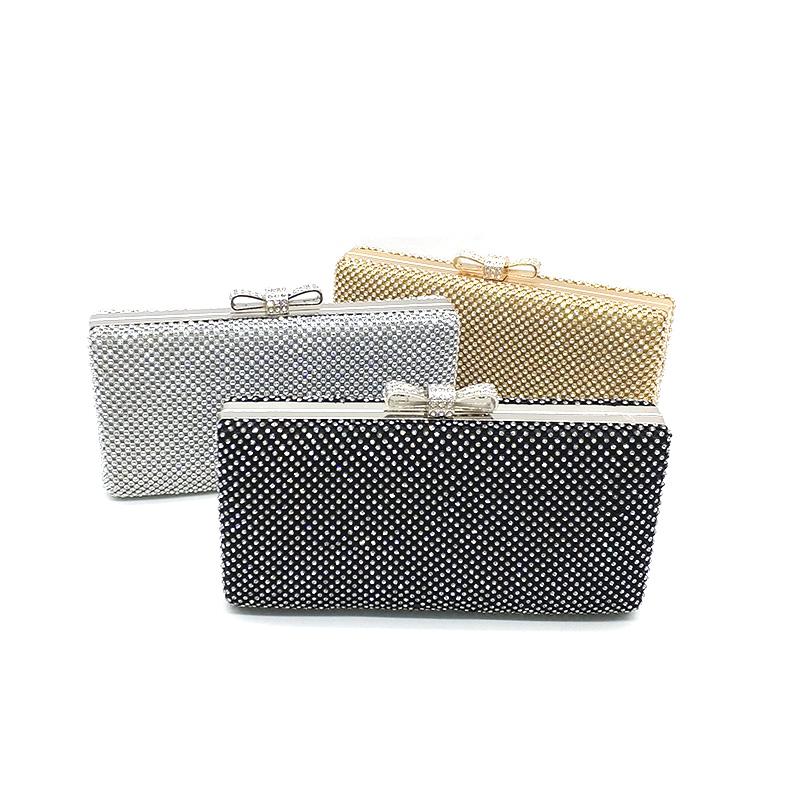

Crystal purse women bridal wedding purses evening party bag women evening party gift box shoulder bag crystal cross body, Gold clutch