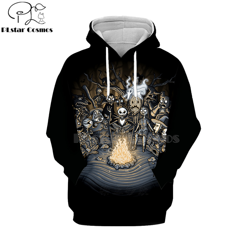 

Winter 3d PLstar jack skellington Cosmos hoodies/Sweatshirt nightmare christmas before Halloween streetwear-8, Black