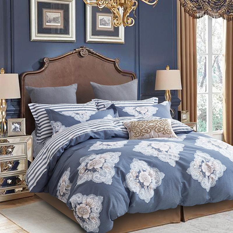 

Cotton Simple Bedding Set Bed Linen Euro Queen King size Plant Fruit Anime Duvet Cover Bed sheet set Fitted sheet Pillowcase, Style 11