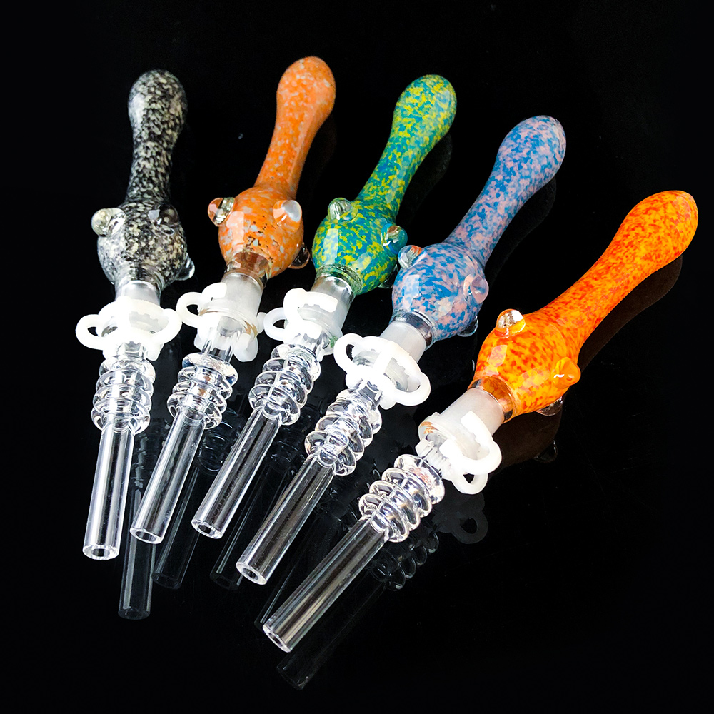 

Nectar Collector Kit with Quartz Tips Dab Straw Oil Rigs Silicone Smoking Pipe glass pipe smoking accessories dab rig