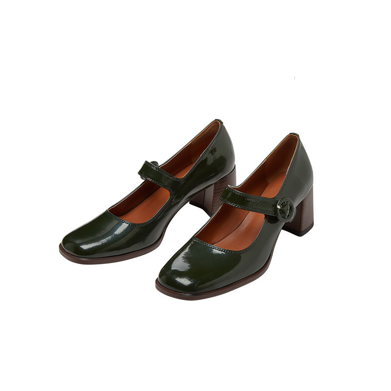 

2021 New Arrival High-heeled Genuine Woman Spring Pumps Mary Jane Ladies Only Shoes WHG9, Black