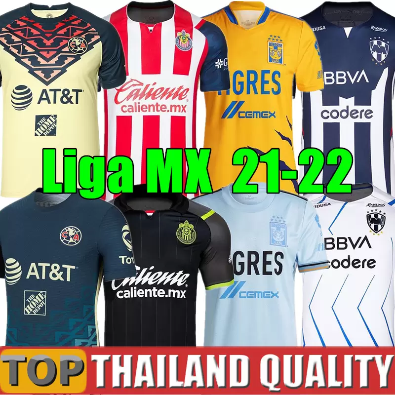 

2122 ClubAmerica Soccer Jerseys UANL Tigres Liga MX 2021 chivas Guadalajara 115th 115 years Football Shirt UNAM Camiseta de futbol 2022 Cruz Azul camisa, 21/22 ca home - men