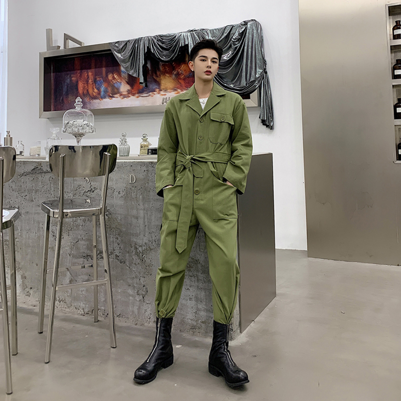 

2021 S-6xl!! Spring Autumn New Style Individuality Multi-pocket Design Cargo Manly Fashion Youth Loose Overalls G2KR, Black
