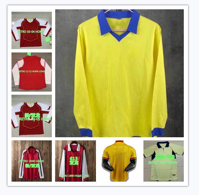 

Long Soccer Jerseys Arsen Highbury Home Football Shirt Pires Henry Reyes 02 03 04 05 06 98 99 Bergkamp 94 95 Adams Persie 96 97 Galla 86 87 89, Retro