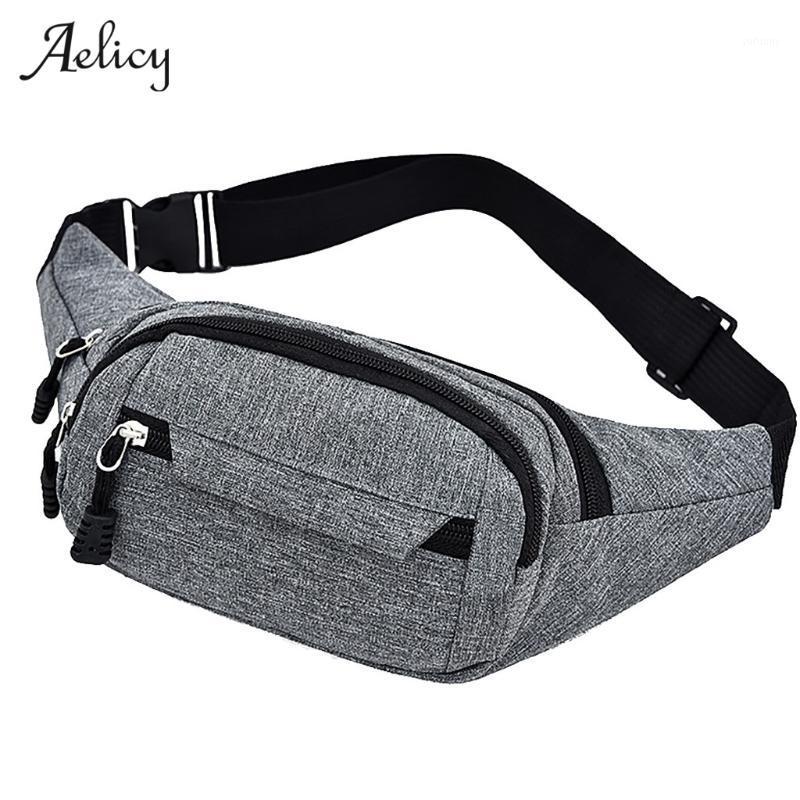 

Leisure Fashion Oxford Cloth Waist Bag Men's And Women's Universal Fanny Pack Sports Travel Outdoor Solid Color Chest Bag1, Black