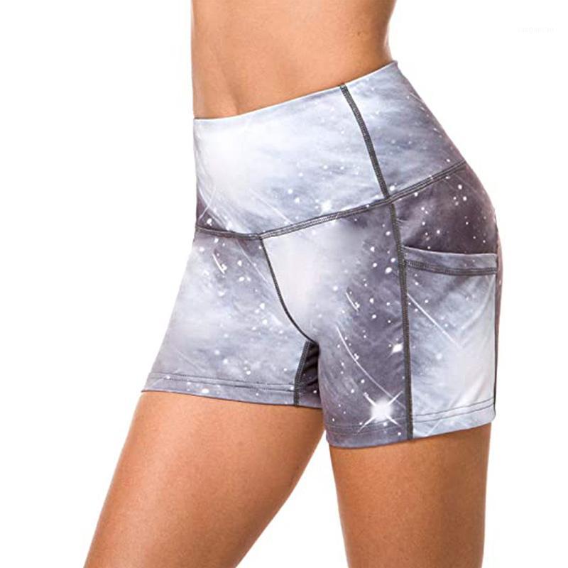 

Ladies tie-dye printed yoga shorts seamless jogging running gym shorts quick dry women' leggings workout home active wear1, Red