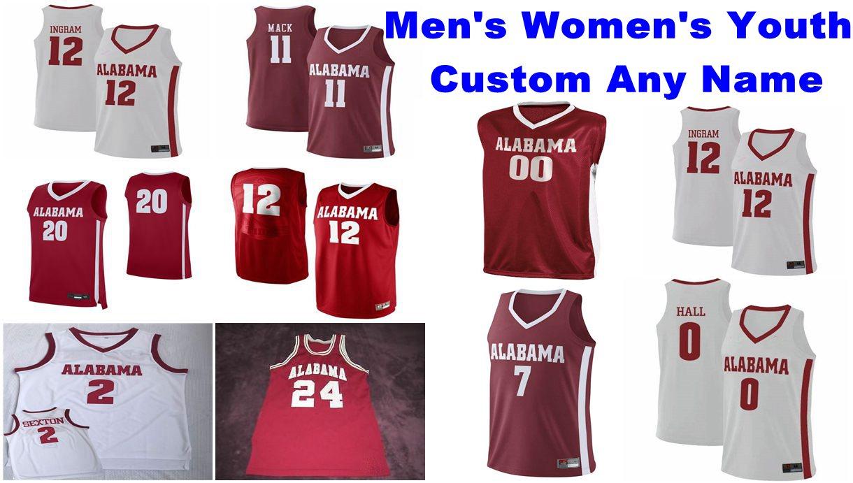 

NCAA Alabama Crimson Tide Jerseys Tyler Barnes Jersey Bolden Cottrell Javian Davis Jaylen Forbes College Basketball Jerseys Mens Custom Stit, Youth white