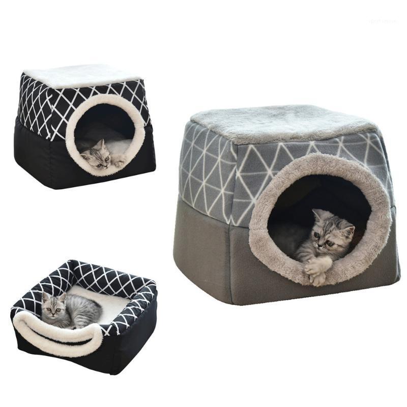 

Plaid Pet bed for Cats Dogs Soft Nest Kennel Bed Cave House Sleeping Bag Mat Pad Tent Pets Winter Warm Cozy Beds L XL1