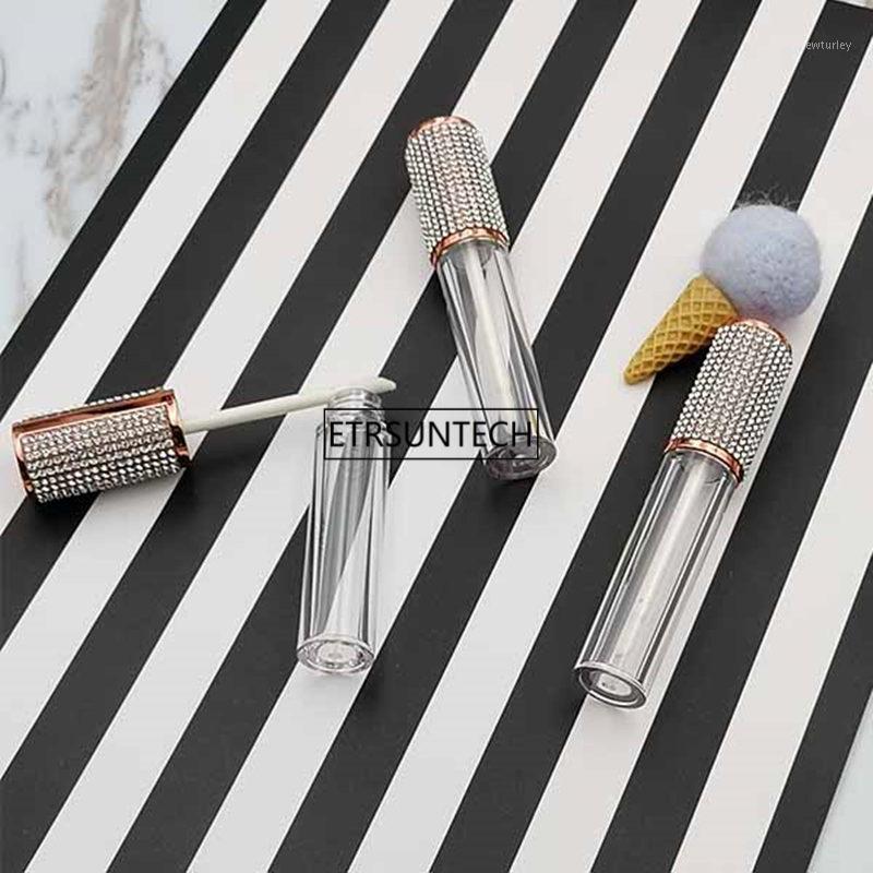 

100pcs Empty Transparent Lip Gloss Tubes Plastic Lip Tube Lipstick Mini Sample Cosmetic Container With Silver Cap F38031