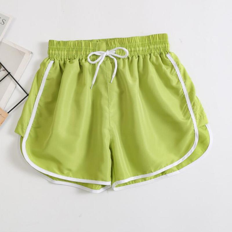 

Casual Sports Shorts Women Fashion Summer Breathable Middle Waist Drawstring Summer Sport Yoga Shorts Home Gym Clothing1, Black