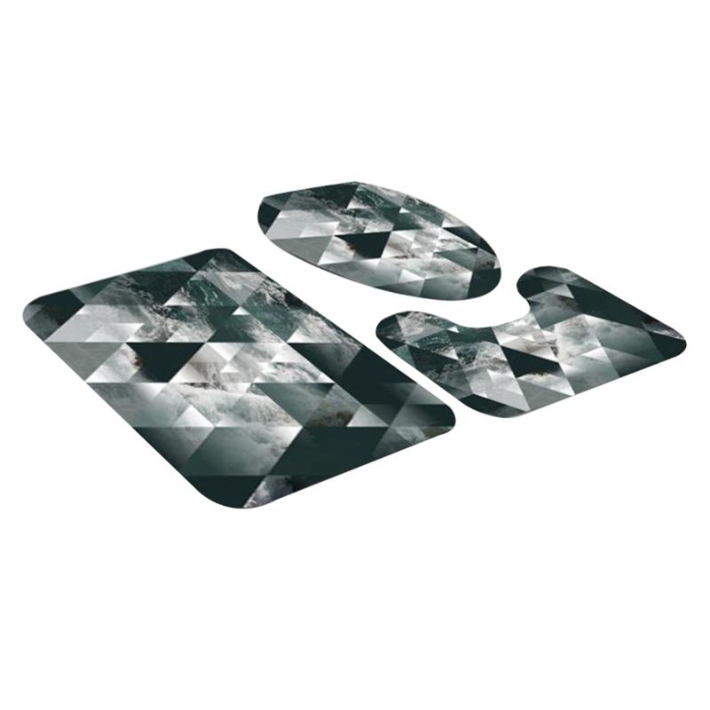 

Anti-slip velvet mat set 3-piece bathroom anti-slip mat kitchen decorative door