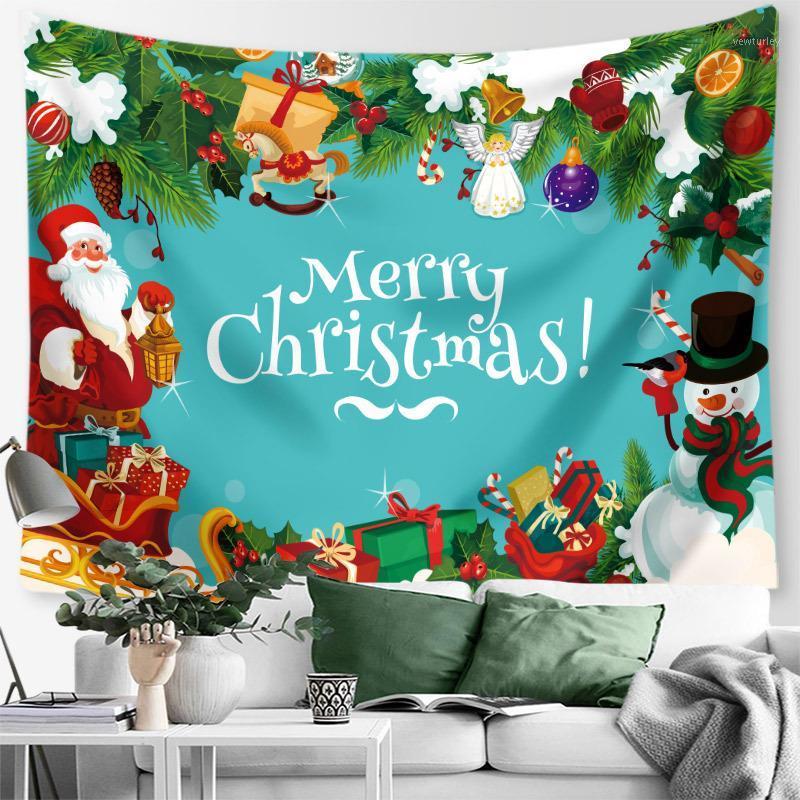 

Christmas Green Tree Tapestry Home Wall Hanging Cloth Background Cloth Blanket Xmas Home Decoration Bedspread Wall Carpet Mat1