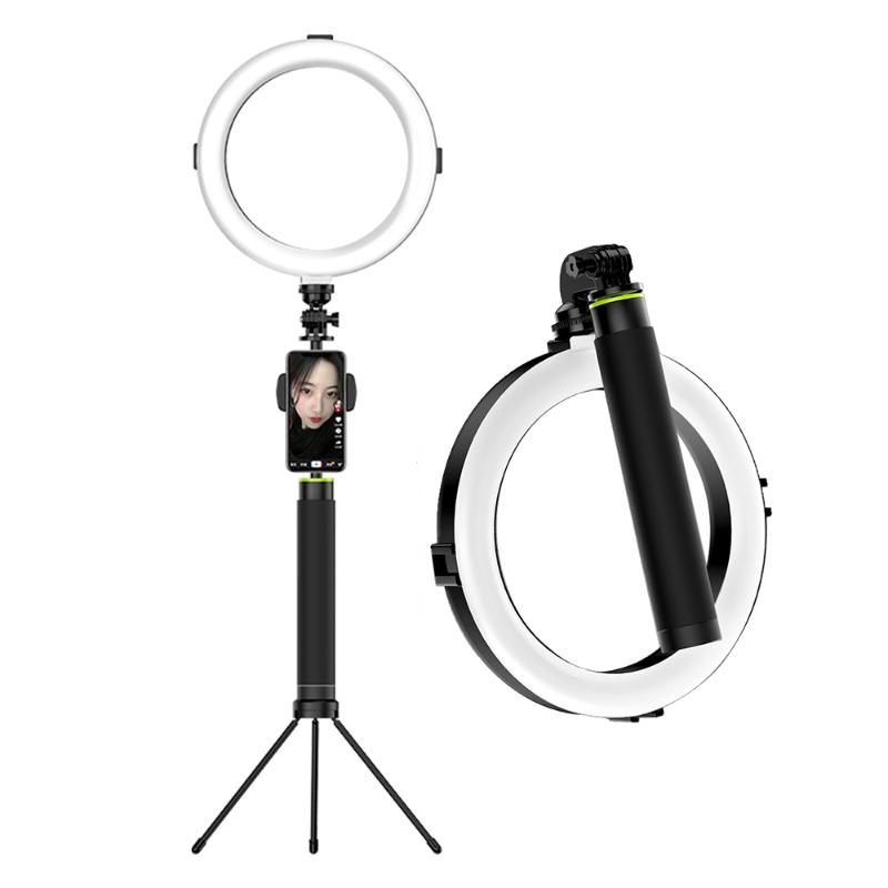 

8 Inch Folding Smartphone Selfie Ring Light LED Beauty Light 3 Lighting Modes Dimmable USB Powered with Phone Holder