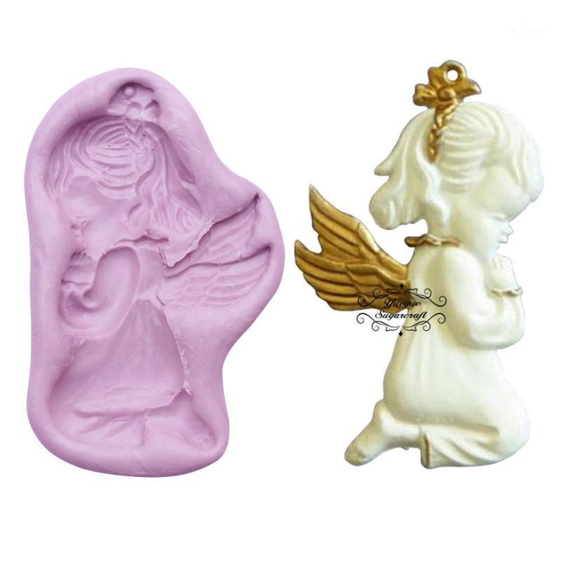 

Yueyue Sugarcraft Angel Girl silicone mold fondant mold cake decorating tools chocolate gumpaste1