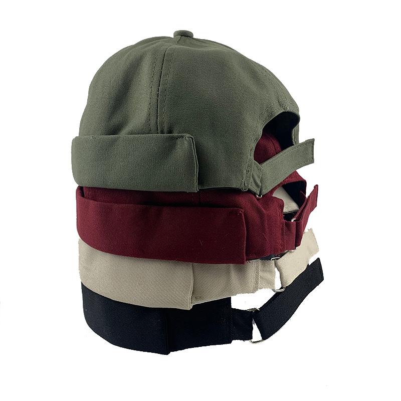 

Solid color Men Casual Sailor Mechanic Biker Hat summer Beanie Skullcap Brimless Cap Fashion Unisex Pumpkin Vintage Navy Beanies