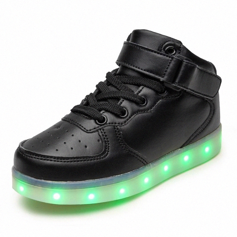 

Warm like home Black New 25-39 USB Charger Glowing Sneakers Led Children Lighting Shoes Boys Girls illuminated Luminous Sneaker #uG1U