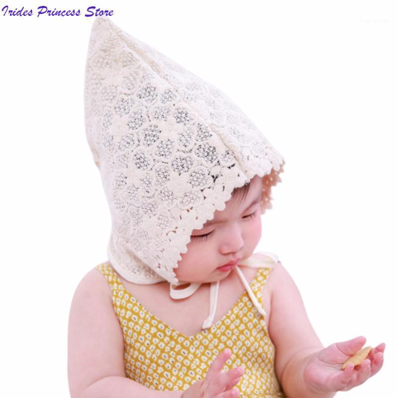 

Spring Cap Summer Sweet Princess Hollow Baby Girls Hat Lace-up Beanie Cotton Bonnet Infant Kids Flower Beanie Lace Floral Cap1, As shows