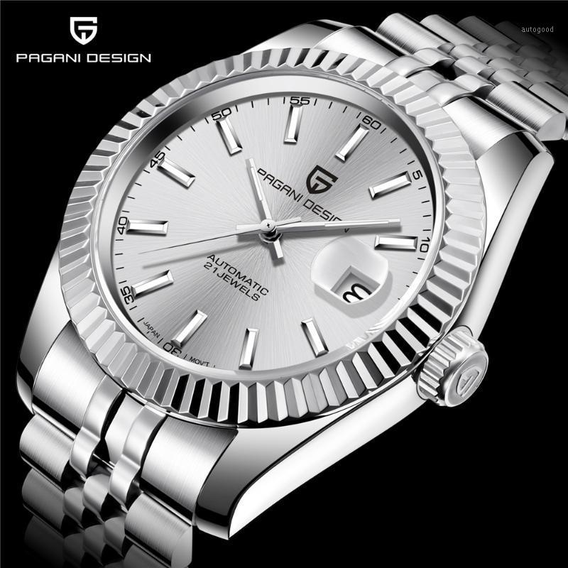 

Wristwatches PAGANI DESIGN NH35A Men's Watch 100M Waterproof Sapphire Glass Mechanical Top Brand Stainless Steel Business1, Gold black