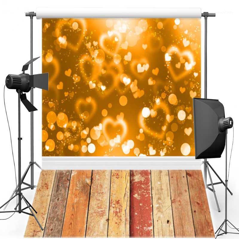 

Shimmer Heart For Valentine's Day Vinyl Photography Background Floor New Fabric Flannel Backdrops For Wedding Photo Studio F3801