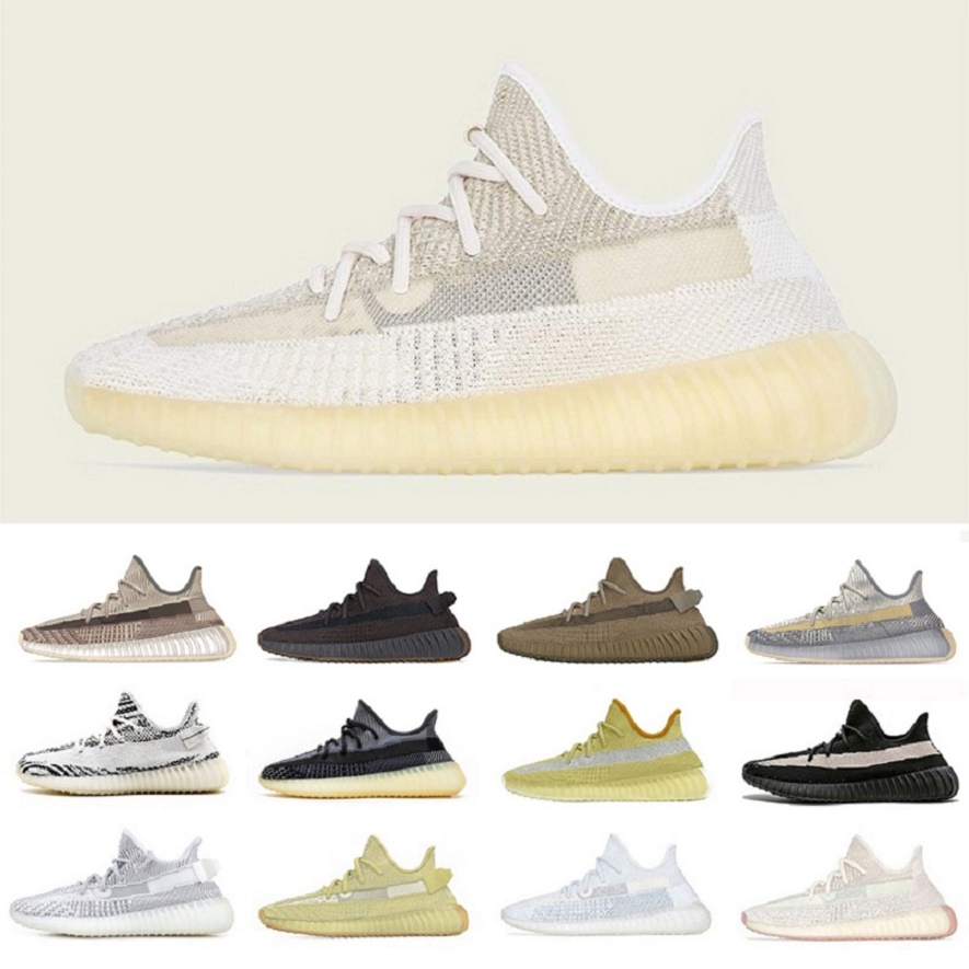 

Fashion Ash blue pearl stone v2 carbon kanye west running shoes fade sand taupeTail Light men women trainers sports sneakers, Color#19