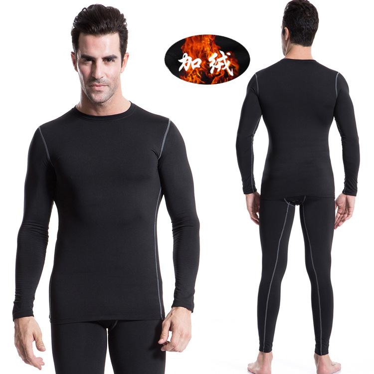 

Winter Autumn Warm Cashmere Gym T Shirt Training Compression Clothes Long Sleeve Thermal Sportswear Thick Clothing