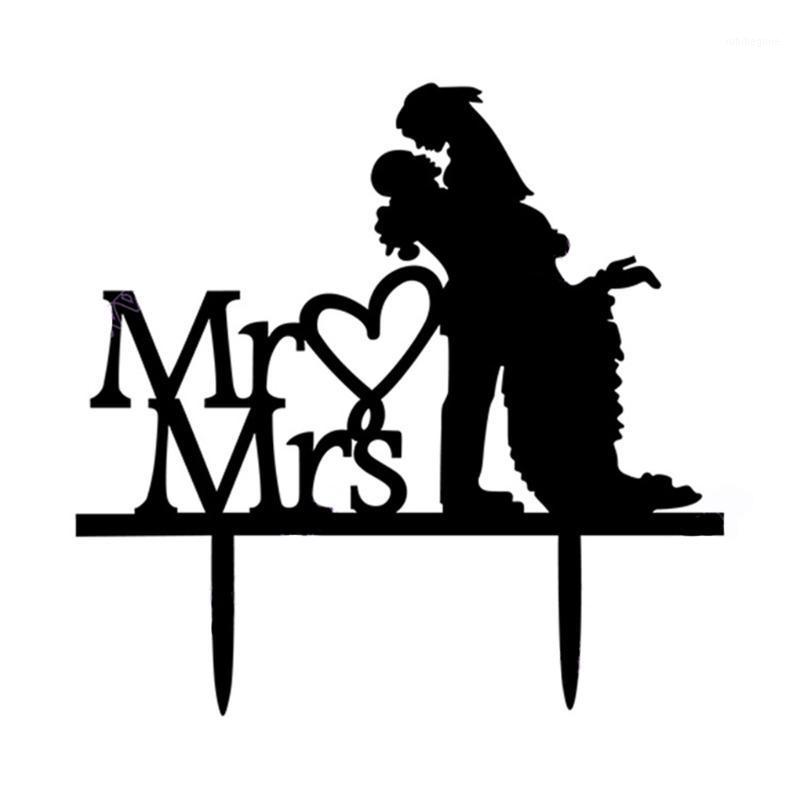 

Mr & Mrs Cake Flags Love Heart Bride & Groom Cake Topper Acrylic Cupcake Topper Wedding Party Decor Engagement Flags1
