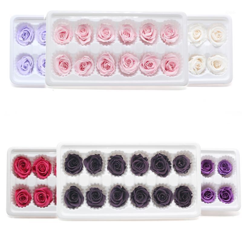 

Real Rose Eternelle Box Natural Preserved Flower Rose 3-4cm Immortal Valentines Day Gift Fleur Eternelle1, 044