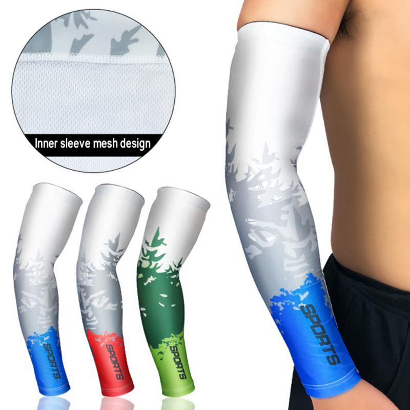 

2pcs Arm Sleeves Ice Silk Sunscreen Sleeves Long Gloves Sun UV Hand Outdoor Sports Arm Warmer Sunscreen Breathable Comfortable