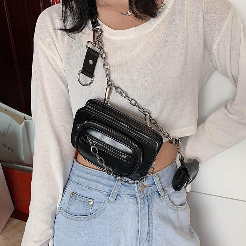 

Vintage Women Small PU Leather Shoulder Bag Messenger Bags Luxury Handbags Ladies Handbag Mini Hip Hop Single Clutch, Black