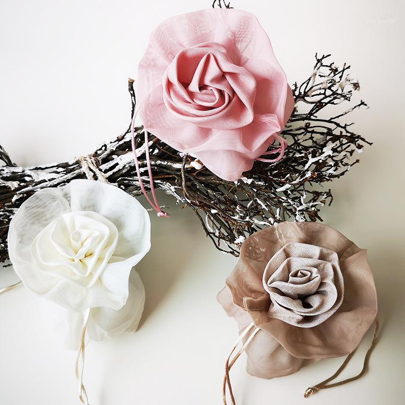 

Mini Round Flower Shape Mesh Drawstring Bag Candy Specie Cloth Storage For Wedding Women Travel Portable Specie Container1