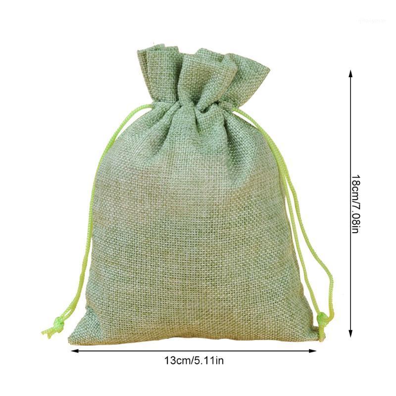 

50Pcs Storage Bag Linen Bundle Bag Reusable Shopping Bags Draw-string Jewelry Organizer1