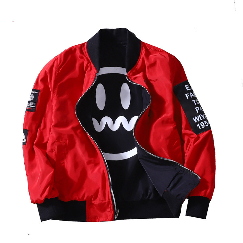 

Reversible Coat Cute Printing Spring Children Autumn Kids Jacket Girl Outerwear Coats Active Boy Clothes Clothing Two- way Wear Y200831