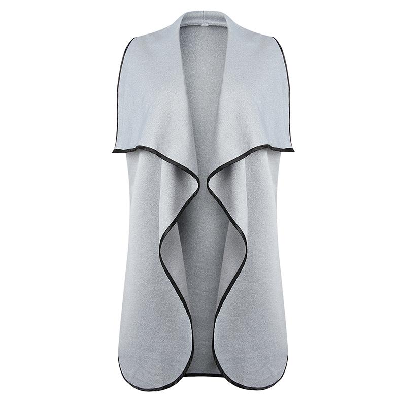 

Duzeala Vest jacket Female Waistcoat Women Casual Sleeveless Irregular Vest coat 2021 Autumn Cardigan Outwear, Gray