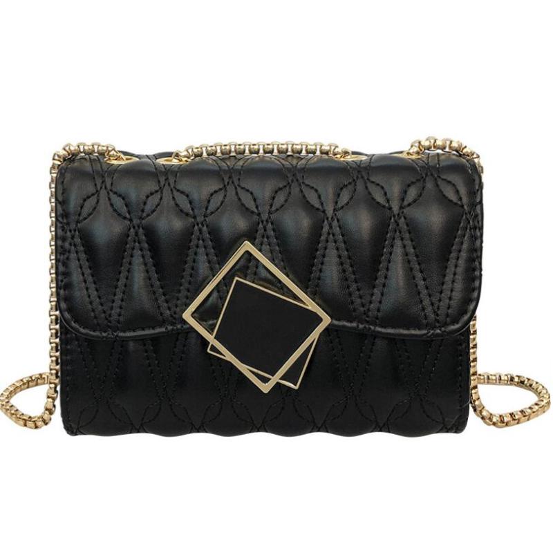 

2021 New fashion women's bags PU leather shoulder bags casual sweet lady hand zipper Mini crossbody for women solid color, Black