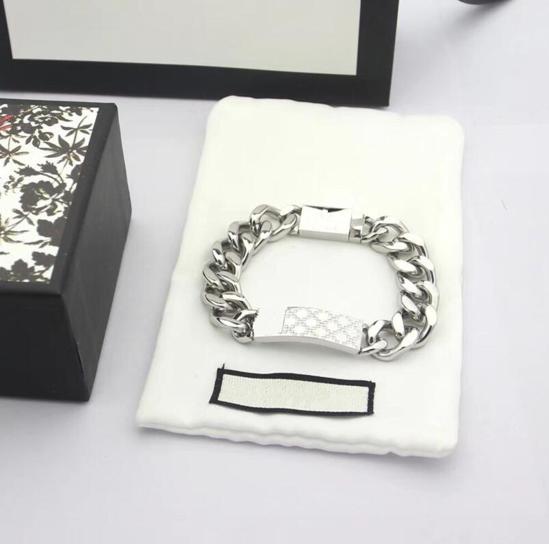 

designer bracelet link womem men necklaces bracelets 316l stainless steel choker jewelry high polished casting chains double safety clasps, Black