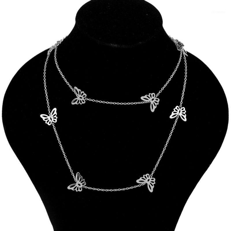 

2020 Small Animal Butterfly Stars Chain Necklaces for Women Hot Sale Silver Color Clavicle Chain Necklaces Jewelry Accessories1
