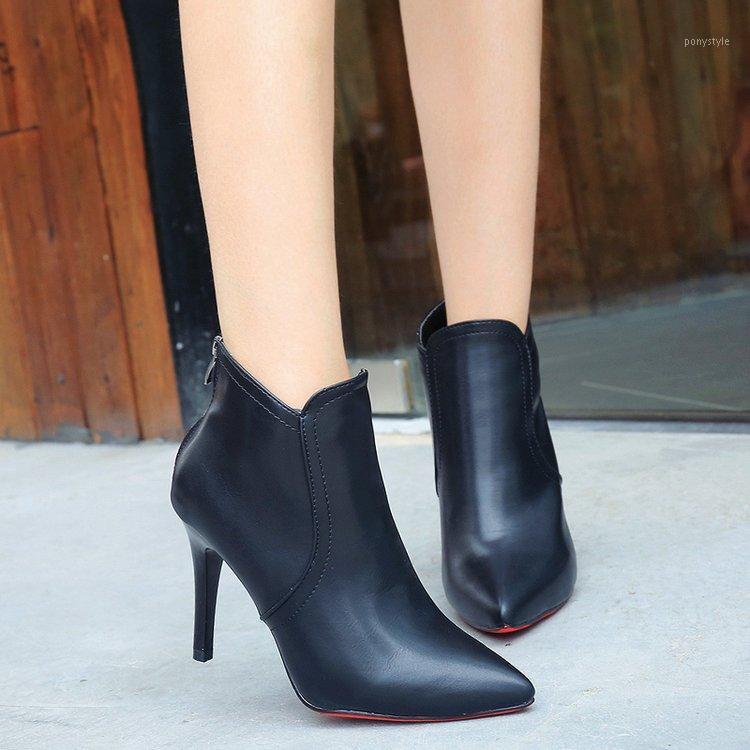 

Women Boots Black Pointed Toe Elastic Ankle Boots Heels Shoes Autumn Winter Female Socks Booties Woman 9cm Heel for Women1