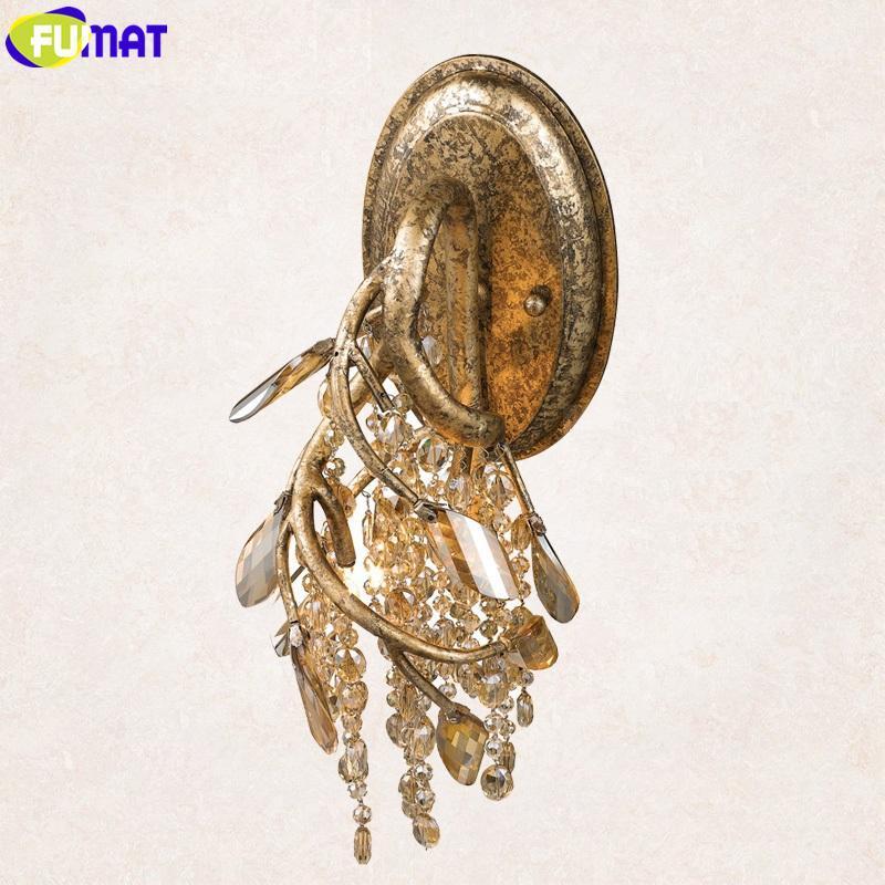 

FUMAT Cognac Clear Crystal K9 Gold Silver Frame Particularly Shape Wall Light Mirror Lamp G9 LED Loft American Art Lamps Fixture1