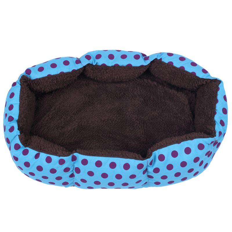 

Removable cushion House Bed for Pets Dog Cat  Blue, Black dots