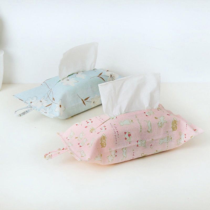 

1PC Cotton Linen Tissue Box Towel Napkin Dispenser Storage Bag Paper Holder Living Room Paper Cover Bag Tissue Case Organizer