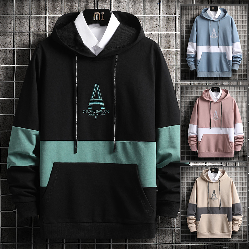 

Hoodies And Sweatshirts For Men Hooded Hoodie Embroidery A Sweatwear Tops Homme Autumn Fashion Pullover Men's Hoody Coat, Khaki