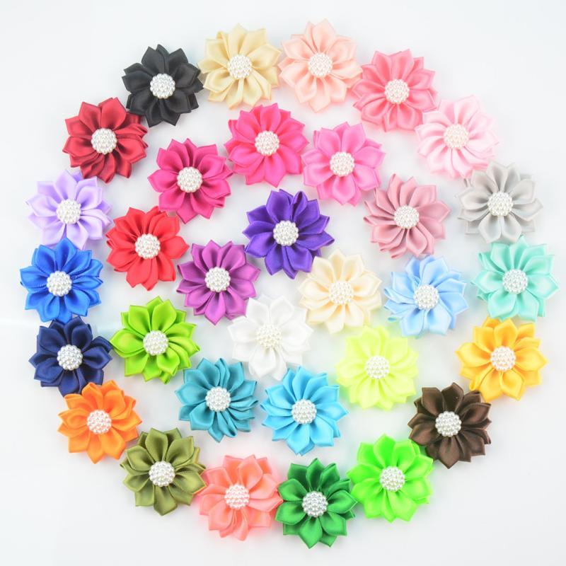 

Hot Sale 40pcs/lot 7CM Chiffon Flower Fabric Flowers For Headband DIY Hair Accessories LSFB0091